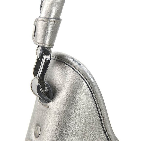 Auth BURBERRY Shoulder Bag Metallic Gray/Beige Leather/Canvas - e59932a - Picture 6 of 16